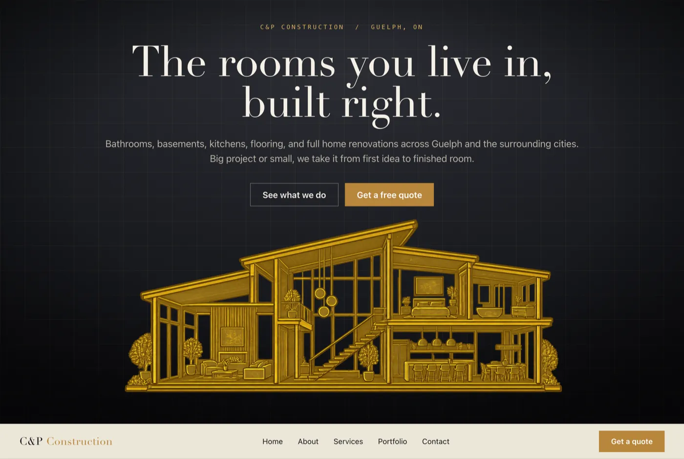 C&P Construction website